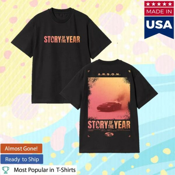 Story Of The Year Merch Store A.R.S.O.N. Album Black Tee