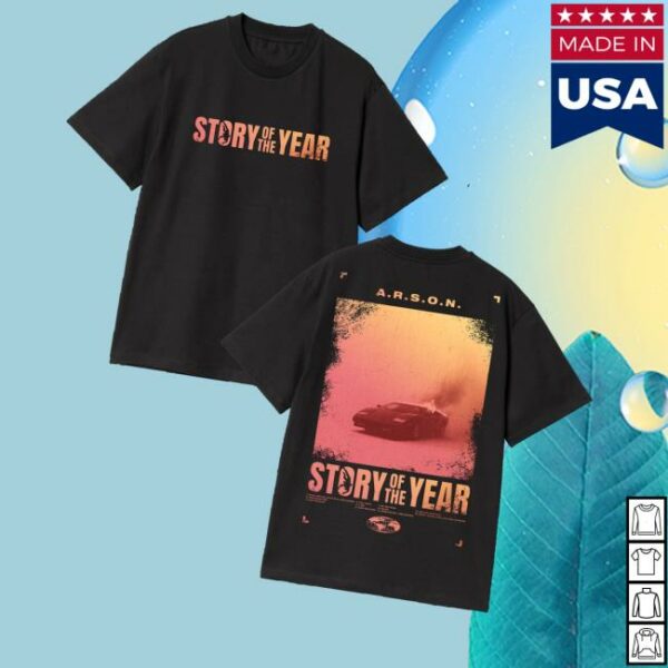 Story Of The Year Merch Store A.R.S.O.N. Album Black Tee