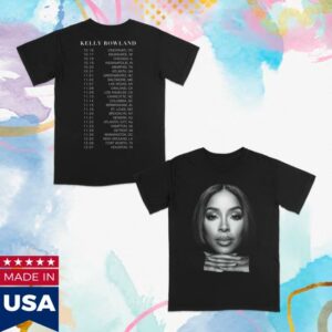 Kelly Rowland Merch Store Photo Tour Tee Black And White