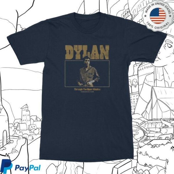 Bob Dylan Official Store Through The Open Window Navy T-Shirt