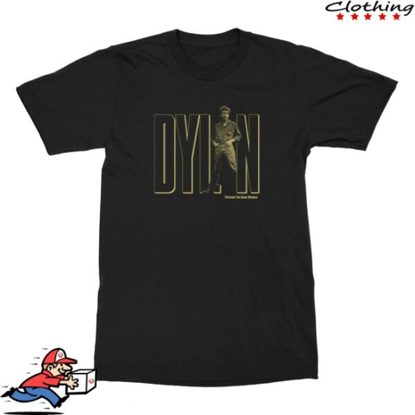 Bob Dylan Official Store Dylan Through The Open Window Black T-Shirt