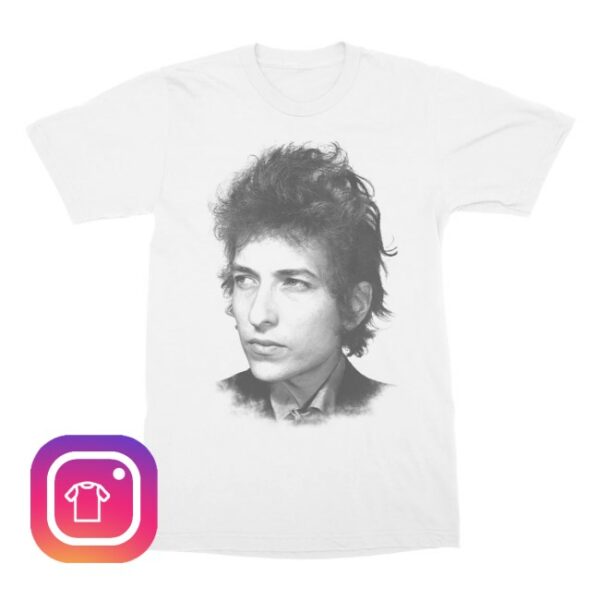 Bob Dylan Official Store Portrait White T-Shirt