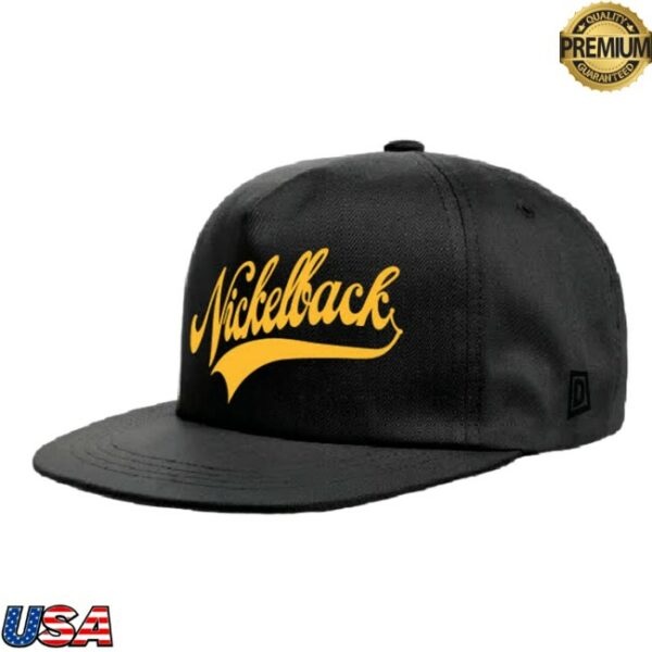 Nickelback Store Merch Dome Swash Yellow Logo Black Hat