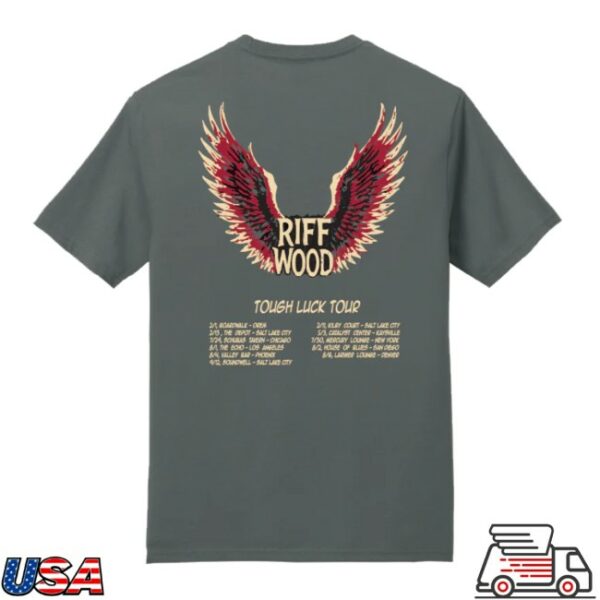 Riff Wood Store Merch Exclusive Tough Luck Tour Wings Shirt
