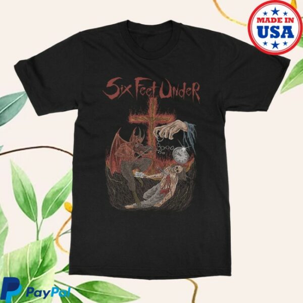 Indiemerchstore Merch Six Feet Under Midnight In Hell 2025 Tour T-Shirt