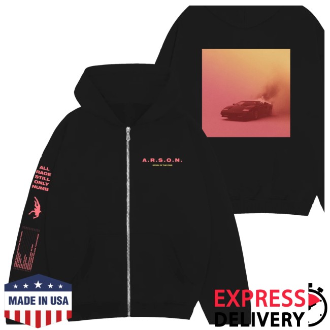 Story Of The Year Store Merch A.R.S.O.N. Zip-Up Hoodie Story Of The Year Store Merch A.R.S.O.N. Zip-Up Hoodie