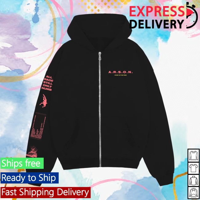 Story Of The Year Store Merch A.R.S.O.N. Zip-Up Hoodie Story Of The Year Store Merch A.R.S.O.N. Zip-Up Hoodie