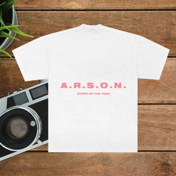 Story Of The Year Store Merch A.R.S.O.N. Album White Tee