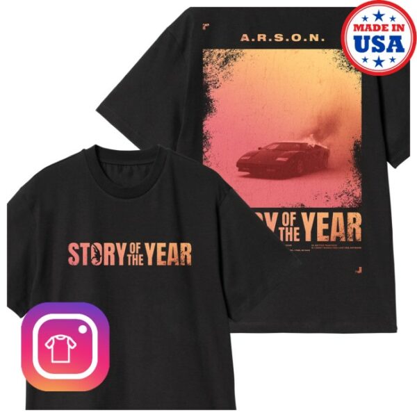 Story Of The Year Store Merch A.R.S.O.N. Album Black Tee