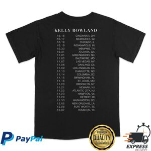 Kelly Rowland Store Merch Photo Tour Black & White Tee