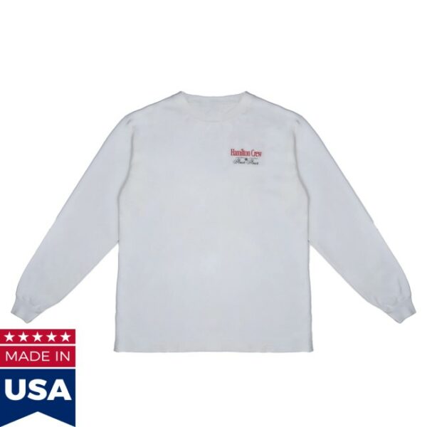Plus44 Store Merch Saddle Up Long Sleeve White Tee