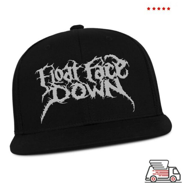 Float Face Down Official Merch Store Logo Flat Brim Snapback Hat