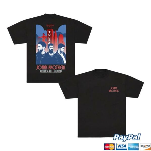 Jonas Brothers Merch Store Greetings From Your Hometown Tulsa Ok Tee