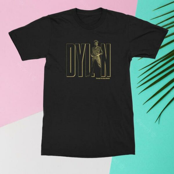 Bob Dylan Store Merch Dylan Through The Open Window Black T-Shirt