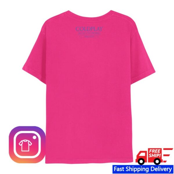 Coldplay Store Merch Pink Heart Music Of The Spheres Limited Edition Tour Tee