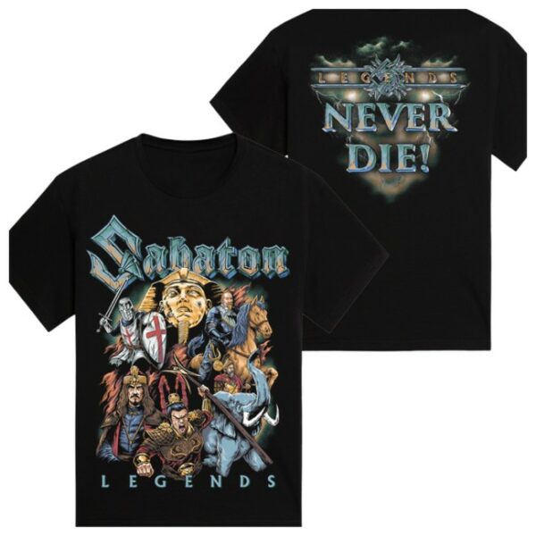 Sabaton Store Merch Vault Of Legends Blue T-Shirt