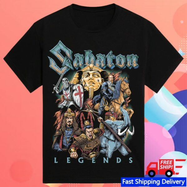 Sabaton Store Merch Vault Of Legends Blue T-Shirt