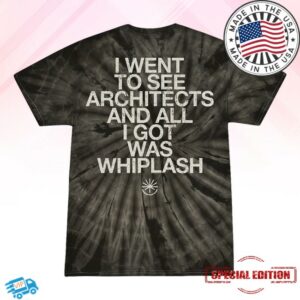 Architects Store Merch All I Got Was Whiplash Crystal Tie Dye Black T-Shirt