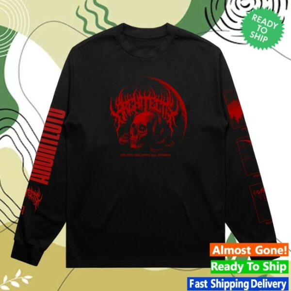 Architects Store Merch Moon Skull Black Longsleeve T-Shirt