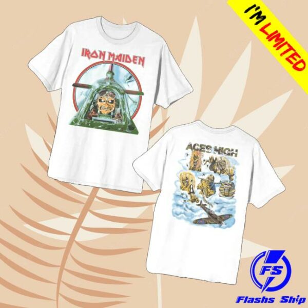 Iron Maiden Merch Store Aces High Live After Death 40Th Anniversary Tee
