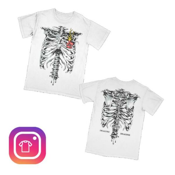 Imagine Dragons Music Shop Merch Feel It In My Bones Skeleton Tee