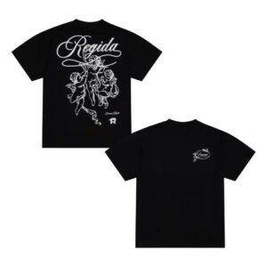 Fuerza Regida Merch Store Angelitos Black Ss Tee