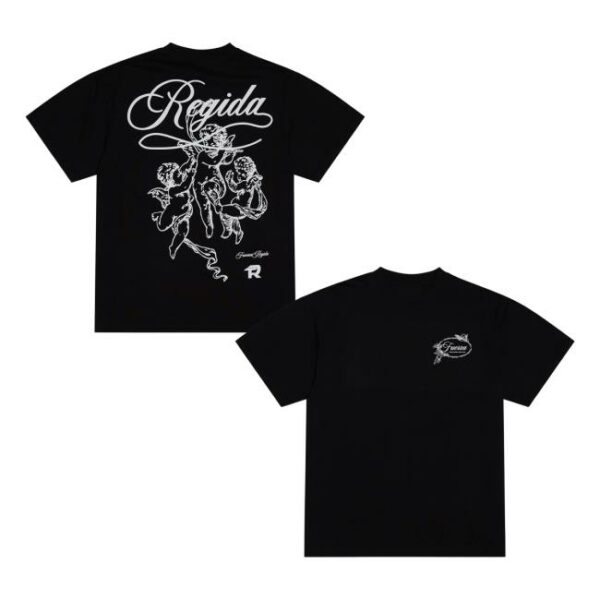 Fuerza Regida Merch Store Angelitos Black Ss Tee