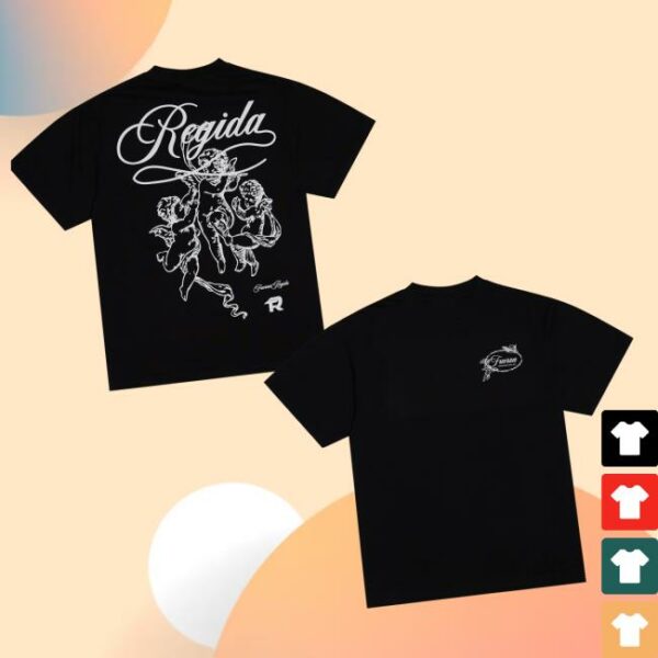 Fuerza Regida Merch Store Angelitos Black Ss Tee