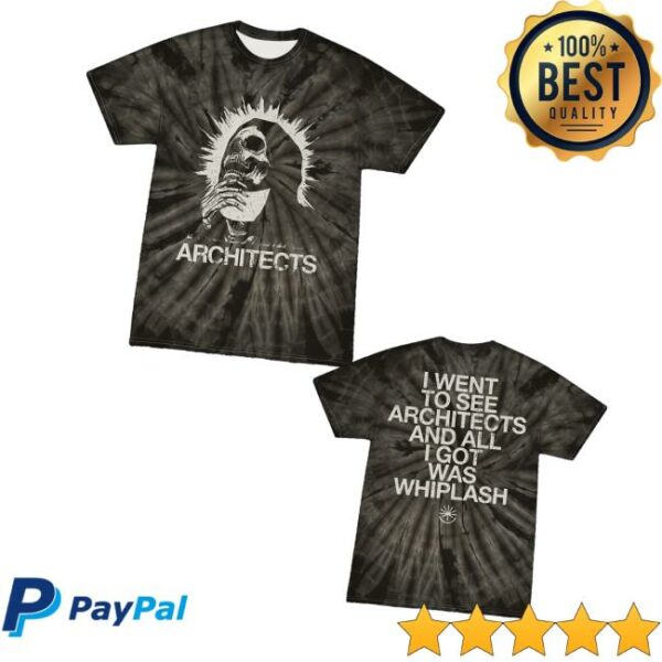 Architect Official Store Merch All I Got Was Whiplash Crystal Tie Dye Black T-Shirt