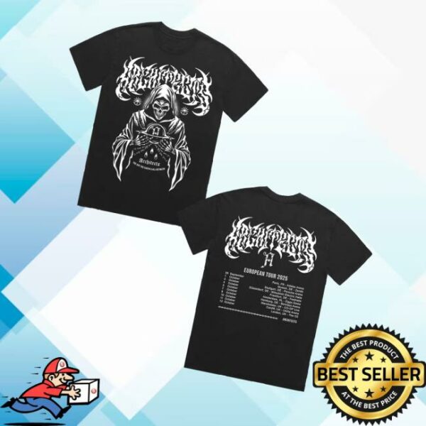 Architect Official Store Merch Hands Of The Reaper Eu Uk Autumn Tour Black T-Shirt