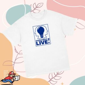 Explorationlive Store Merch Logo White Tee