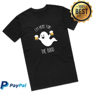 Twisted Thread Store Merch Here For The Boos Funny Ghost Halloween Tee