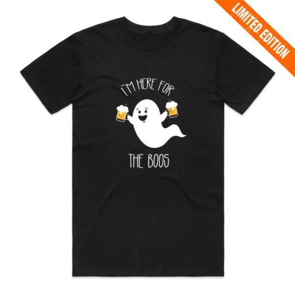 Twisted Thread Store Merch Here For The Boos Funny Ghost Halloween Tee