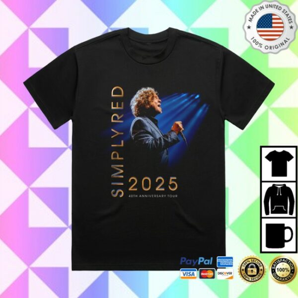 Simply Red Store Merch 40Th Anniversary Tour T-Shirt