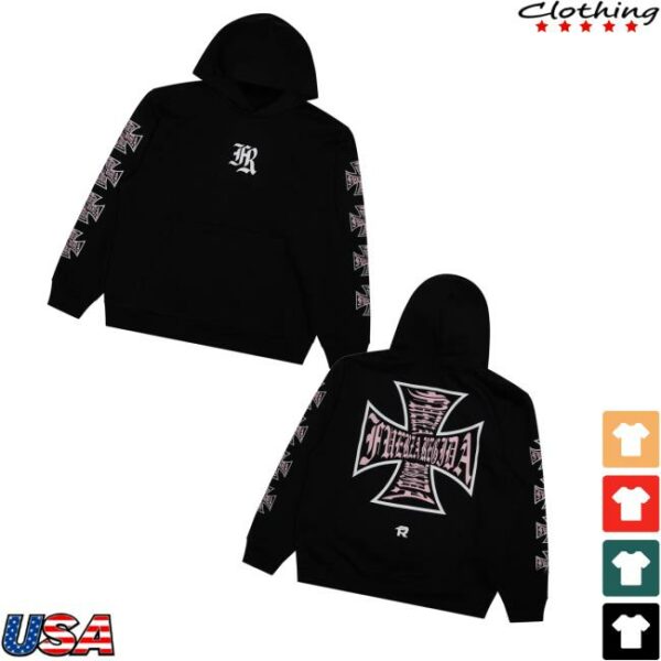 Fuerza Regida Shop Merch Pink Chopper Hoodie Black