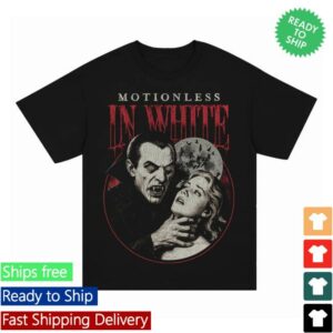 Motionless In White Official Store Merch Nocturnal T-Shirt Black