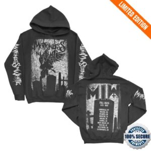 Motionless In White Official Store Merch Vulture Fall Tour 2025 Pullover Hoodie Black