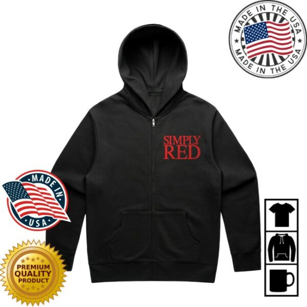 Simply Red Store Merch 40Th Anniversary Black Hoodie