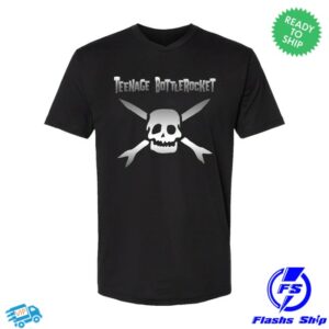 Pirates Press Records Store Merch Teenage Bottlerocket – Silver Logo – Black – T-Shirt