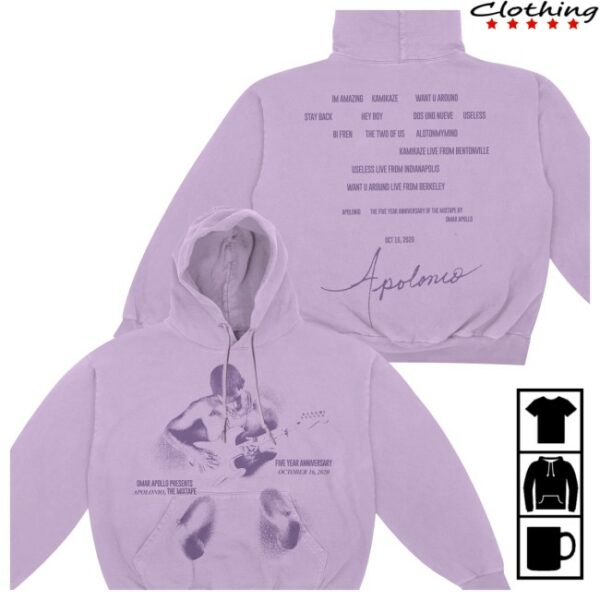 Omar Apollo Store Merch Apolonio Anniversary Hoodie