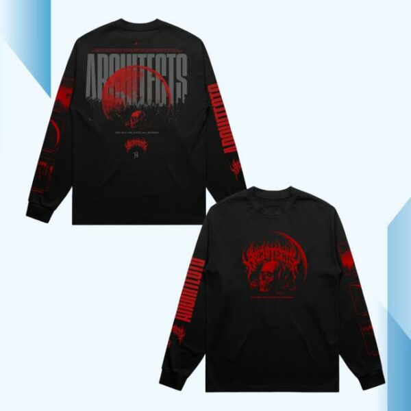Architect Official Merch Store Moon Skull Black Longsleeve T-Shirt
