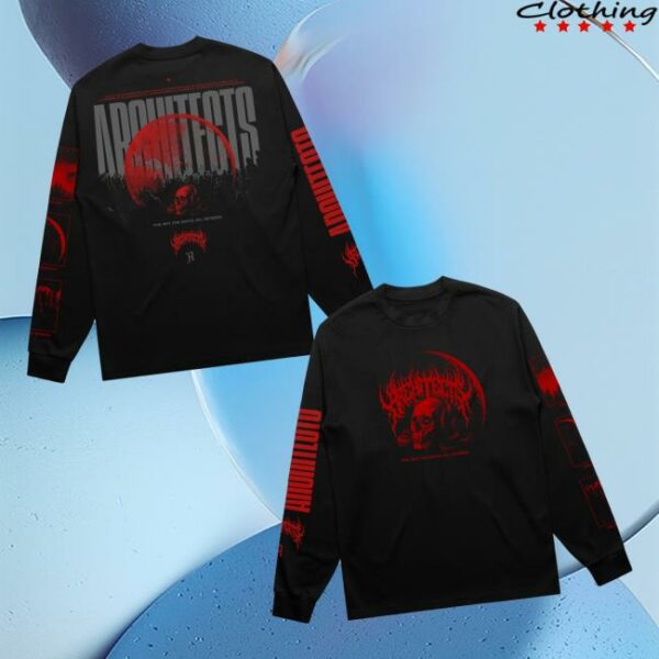 Architect Official Merch Store Moon Skull Black Longsleeve T-Shirt