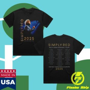 Simplyred Merch Store 40Th Anniversary Tour T-Shirt