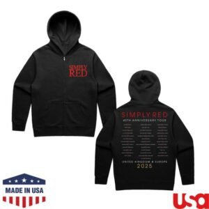 Simplyred Merch Store 40Th Anniversary Black Hoodie