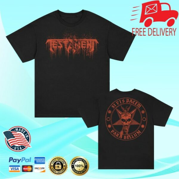 Testament Store Merch Si Vis Pacem Para Bellum Black T-Shirt