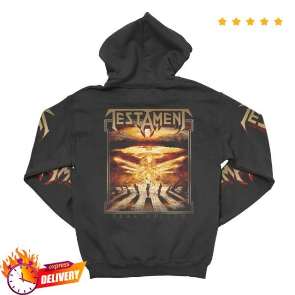 Testament Store Merch Para Bellum Zip Up Black Hoodie