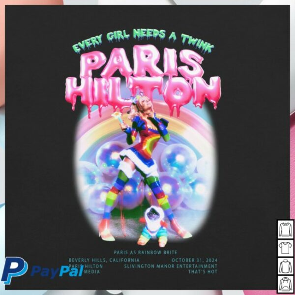 Paris Hilton Store Merch Rainbow Brite Halloween Tee