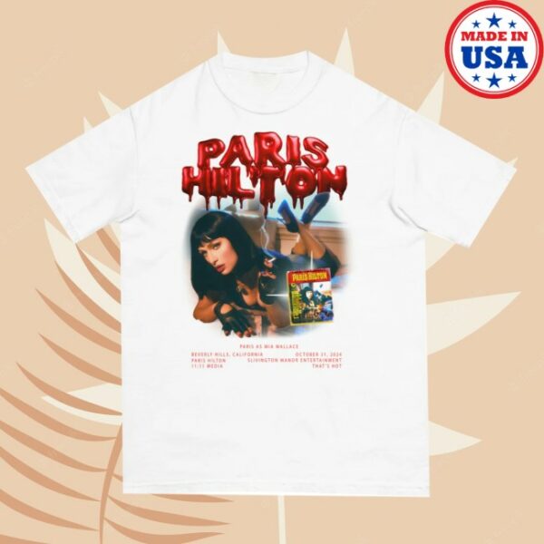 Paris Hilton Store Merch Mia Wallace Halloween White Tee
