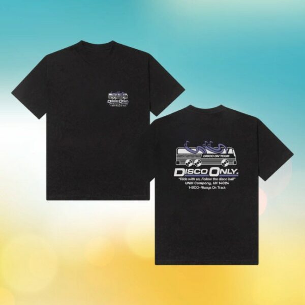 Unikclothing Store Merch Disco Only ‘On Tour’ Black Tee