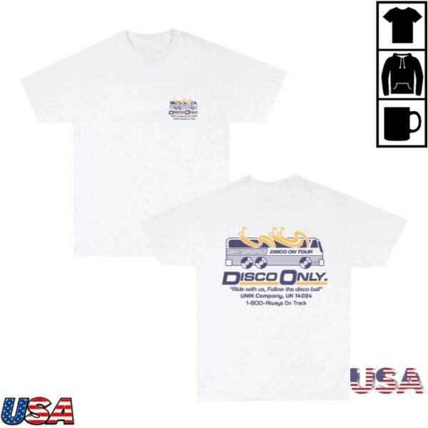 Unikclothing Store Merch Disco Only On Tour White Tee